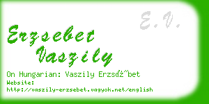 erzsebet vaszily business card